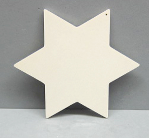Sperrholz-Sterne 6-Zack 12cm